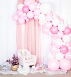 Deluxe Ballongbåge DIY Ljusrosa