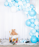 Deluxe Ballongbåge DIY Guld Ljusblå