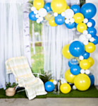Deluxe Ballongbåge DIY Gul/Blå