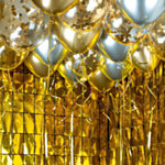 Glamour Ballongtak Guld/Silver