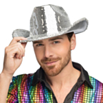 Disco-cowboyhatt Silver