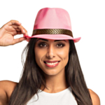 Gangster Fedora Ljusrosa