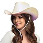 Pärlemor Cowboyhatt Vit