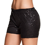 Paljett Hotpants Svart