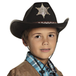 Barn Cowboyhatt Svart