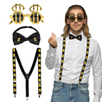 Dollar Party Outfit Guld/Svart