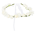 Vit Blomsterkrans Hårband