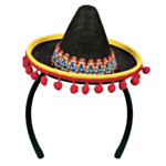 Liten Mexicansk Sombrero Röd/Gul