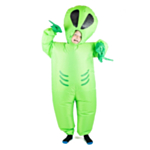 Uppblåsbar Alien Barndräkt