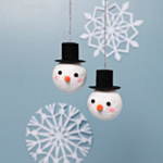 Snögubbe Julgranskulor, DIY