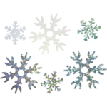 Snöflingor Paljettkonfetti