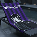 Wednesday® Randig Handduk Lila