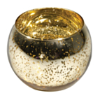 Rund Värmeljushållare Metallic Guld