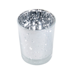 Glas Värmeljushållare Metallic Vit