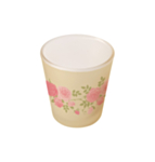 Blommig Glas Värmeljushållare Rosa