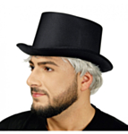 Satin Hög Hatt Svart