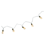 Randig LED Ljusslinga Vit/Svart