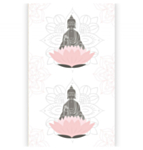 Buddha Bordslöpare Vit/Rosa