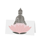 Lotus Buddha Placeringskort Grå