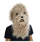 Hundmask Plysch Brun