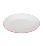 Metall Tallrik Vit/Rosa