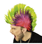 Punkare Peruk Med LED Ljus