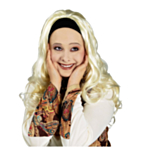 Hippieperuk Blond Med Hårband