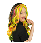 Anime Peruk Svart/Neon