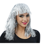 Glitterperuk Silver