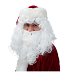 Jultomte Peruk Med Skägg Vit