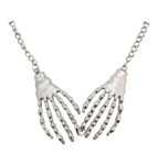 Skeletthänder Halsband Silver