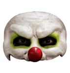 Horror Clown Halvmask Grön
