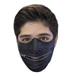 Dragkedja Halvmask Latex