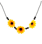 Halsband Solrosor Gul