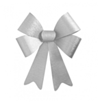 Glitterrosett Silver
