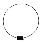 Dekorationsring På Fot Svart