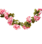 Konstgjord Hortensia Girlang Rosa