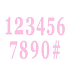 Nummer Klistermärken Ljusrosa