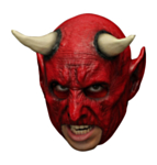 Demon Latexmask Röd