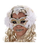 Karneval Mask Vit/Guld