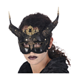 Gotisk Demonmask Svart