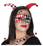 Harlekin Hårband Röd/Svart
