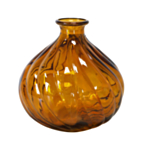 Räfflad Glasvas Amber