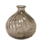 Räfflad Glasvas Mocca