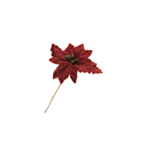 Konstgjord Poinsettia På Stjälk Vinröd
