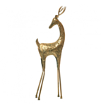 Majestätisk Ren Skulptur Guld