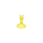 Antik Glasljusstake Gul