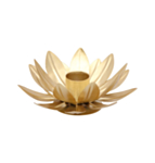 Lotus Ljusstake Guld