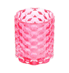 Fasetterad Glas Värmeljushållare Rosa