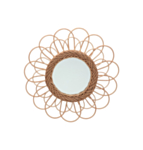 Rattan Väggspegel Natur